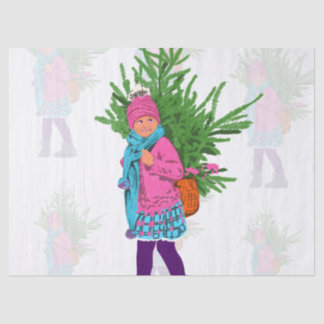 Papel De Seda Christmas Illustrated Holiday Tissue Paper