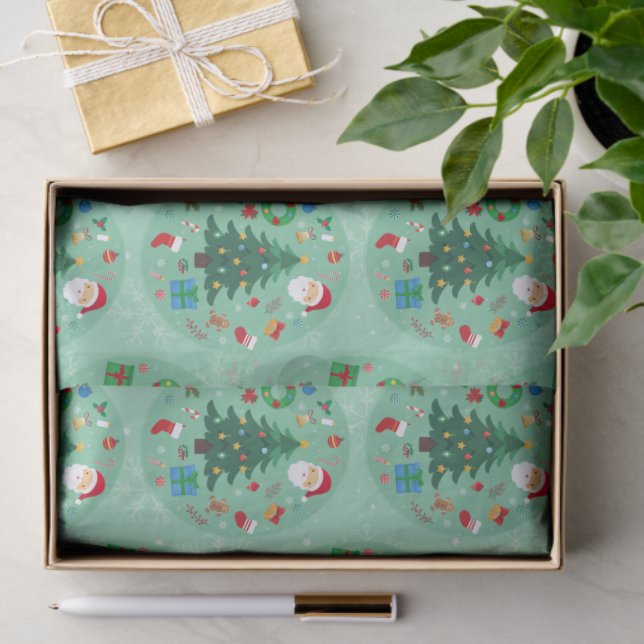 Papel De Seda Christmas Illustrations Holiday (Presente)