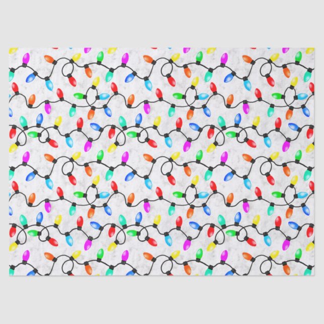 Papel De Seda Christmas Lights In The Snow (Frente )