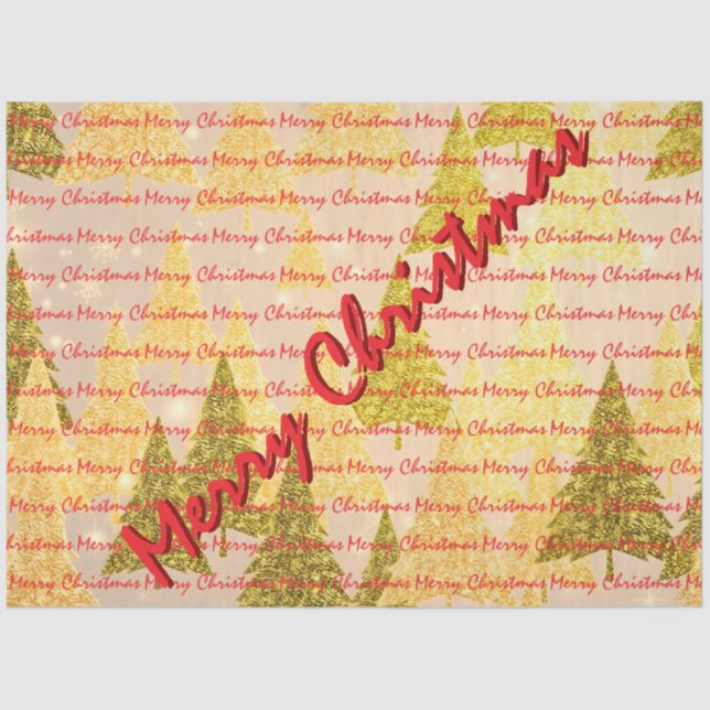 Papel De Seda Christmas Luxury Christmas Trees Festive (Frente )