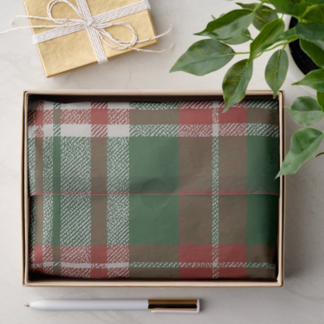 Papel De Seda Christmas Plaid (Presente)