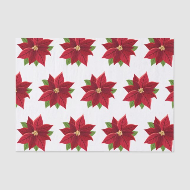 Papel De Seda Christmas Poinsettia (Frente )
