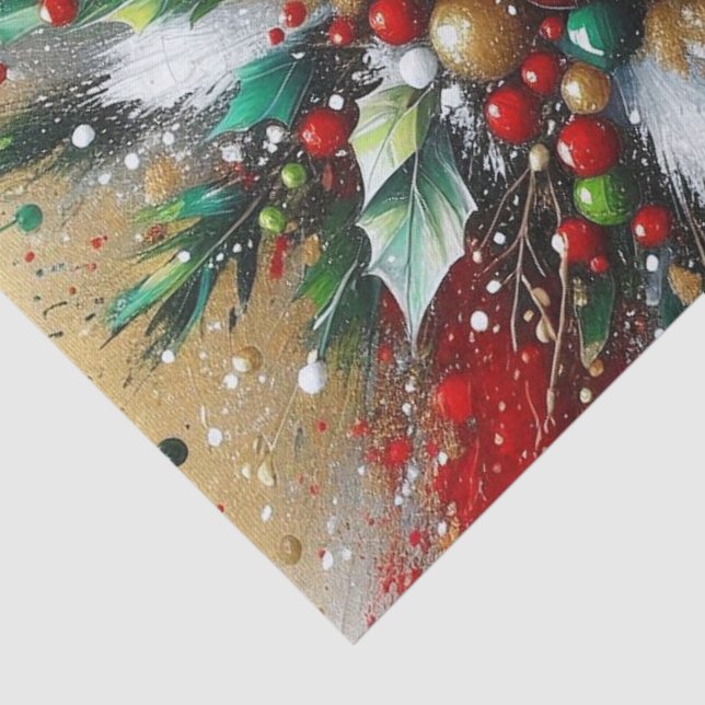 Papel De Seda Christmas Splatter / White Bursts  (Detalhes)
