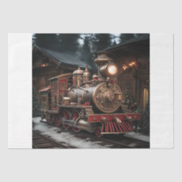 Papel De Seda Christmas Train