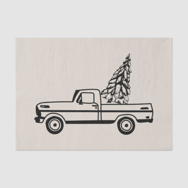 Papel De Seda Christmas tree truck (Frente )