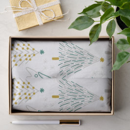 Papel De Seda Christmas Trees Gift Wrapping Paper