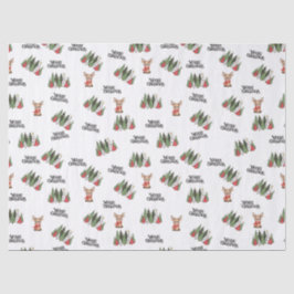 Papel De Seda Christmas Trees & Reindeer Wrapping Paper