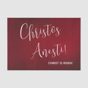 Papel De Seda Christos Anesti! Cristo é Risen! Vermelho