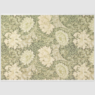 Papel De Seda Chrysanthemum Flower Pattern (por William Morris)