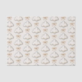 Papel De Seda Chuva de Azul Creme Baby Shower Nove