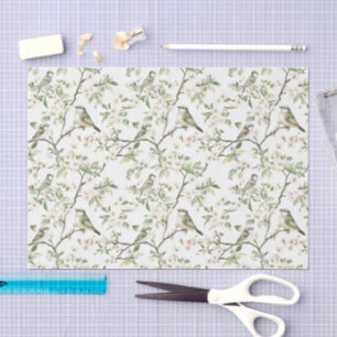 Papel De Seda Chuva de Noiva Flores de Tulipa Brancas Verdes