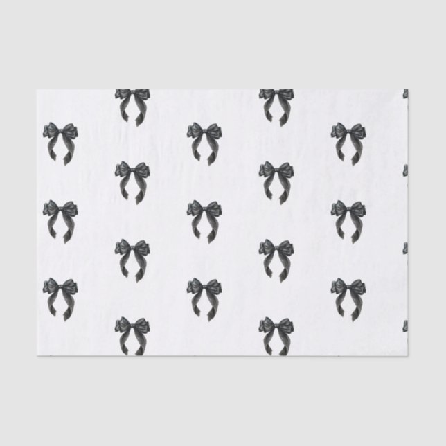 Papel De Seda Chuva de noiva francesa com laço preto Mon Cherie (Frente )