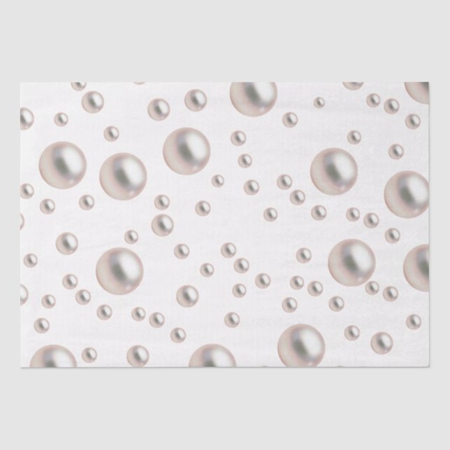 Papel De Seda Chuva de Noiva Pérolas e Prosecco (Frente )