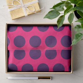 Papel De Seda Chuva de Noiva Rosa Quente / Pontos Bolha Roxo Fes