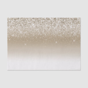 Papel De Seda Chuveiro de Noiva Brilho Dourado Creme