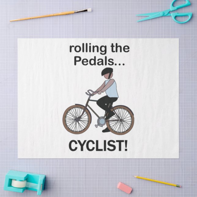 Papel De Seda Ciclista Bicicleta Ciclismo (Arte )