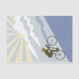 Papel De Seda Ciclista Biking up Mountain Road Bike