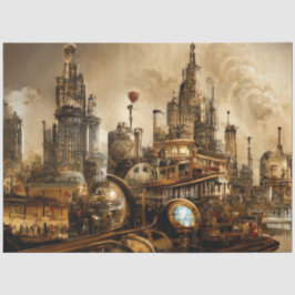 Papel De Seda Cidade Steampunk