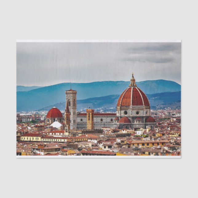 Papel De Seda Cidade velha de Florença, skyline de Italia (Frente )