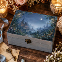Cidadela de Fantasia Gótica Resplandecente ao Luar