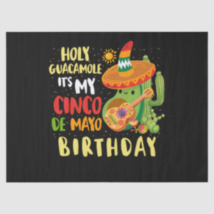 Papel De Seda Cinco de Mayo Birthday Santa Guacamole Mexicano