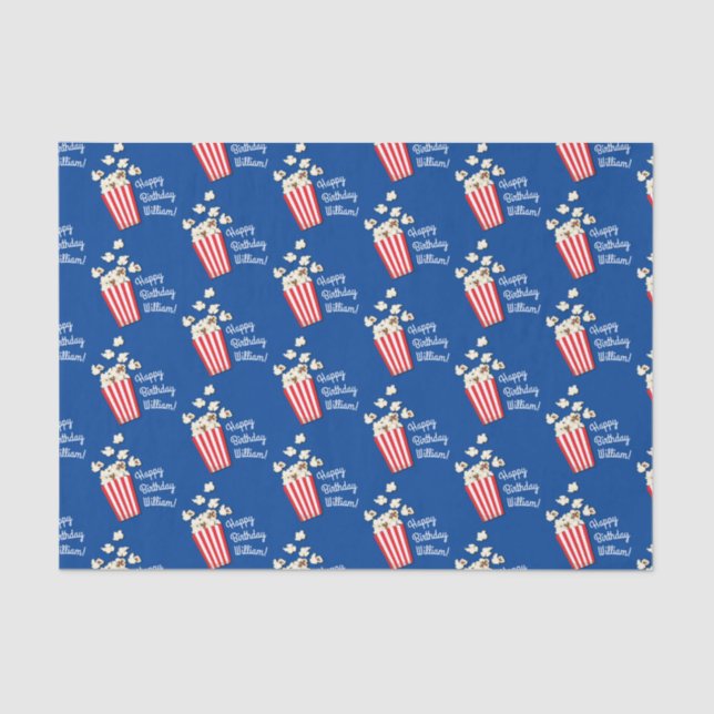 Papel De Seda Cinema Teatro Festa de aniversário de pipoca (Frente )