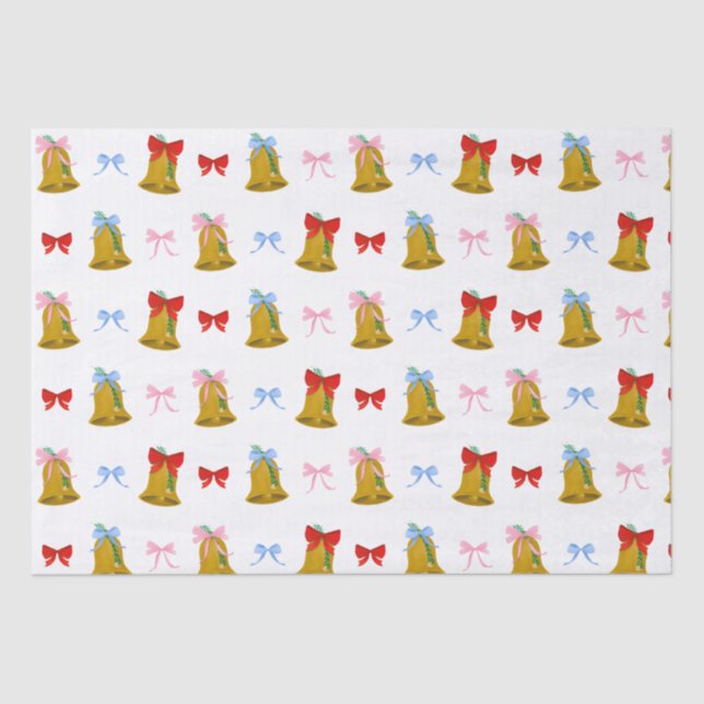 Papel De Seda Cintos e Arcos de Natal Clássicos Coquette (Frente )