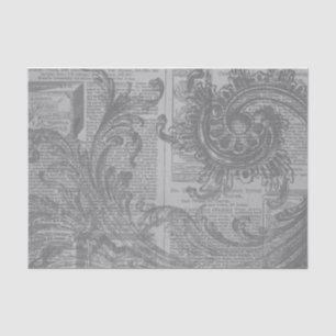 Papel De Seda Cinza