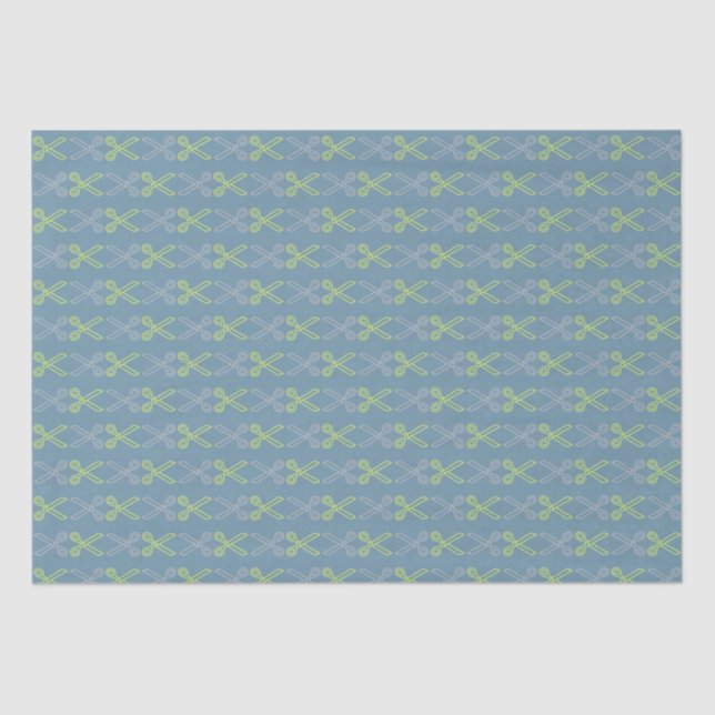 Papel De Seda Cinza Azul Cinza Amarelo-Teal  Artesanatos Padrão (Frente )