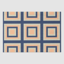 Cinza Azul Laranja Quadrados Geométricos