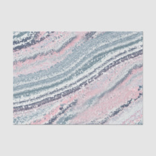 Papel De Seda Cinza Azul Marble Gemstone, Cor-de-rosa, Granito