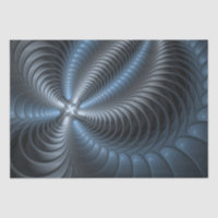 Cinza Azul Plástico Arte Fractal 3D Abstrato