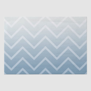 Papel De Seda Cinza Blue Chevron Ombre