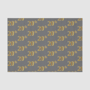 Papel De Seda Cinza, Faux Dourado (20) Evento