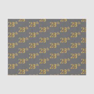 Papel De Seda Cinza, Faux Dourado 28º (28º) Evento