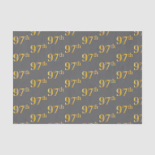 Papel De Seda Cinza, Faux Dourado 97º (99º) Evento