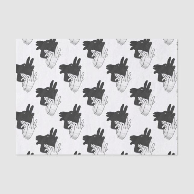 Papel De Seda Cinza Hand Silhouette Billy Goat (Frente )