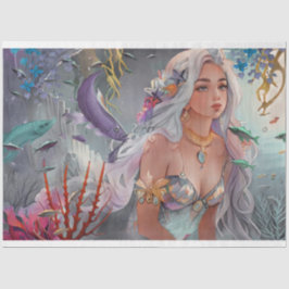 Papel De Seda Cinza Mermaid