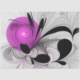 Papel De Seda Cinza Negra abstrato com Fratura Magenta