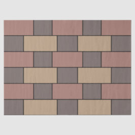 Papel De Seda Cinza Peach Parede Brick Rosa