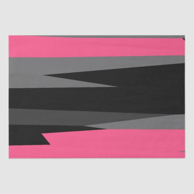 Papel De Seda Cinza rosa e Abstrato preto (Frente )