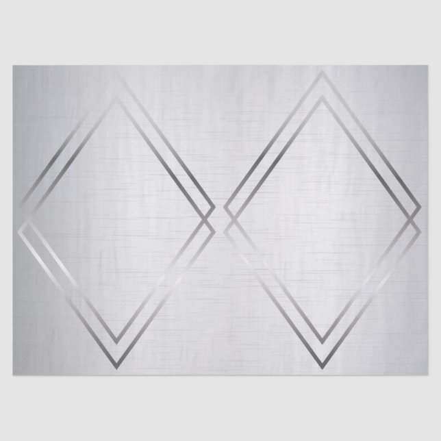 Papel De Seda Cinzas de prata metálicas (Frente )