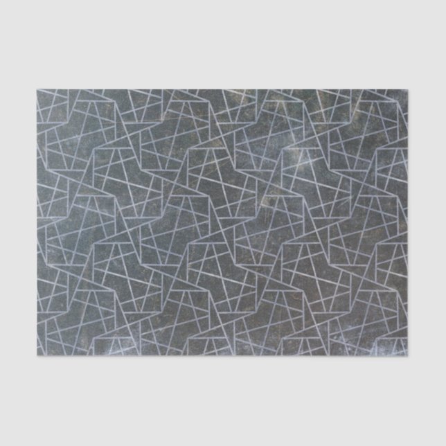 Papel De Seda Cinzas De Prata Vergonhosa Decorativas De Textura  (Frente )