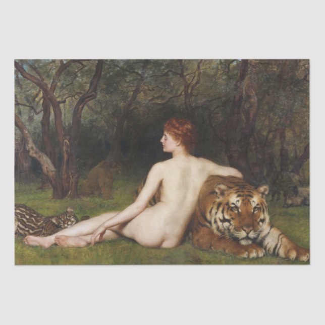 Papel De Seda Circe (Woman With Wild Tiger) (by John Collier) (Frente )
