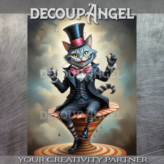 Papel De Seda Circo Vitoriano Cheshire Cat - Desligamento (Criador carregado)