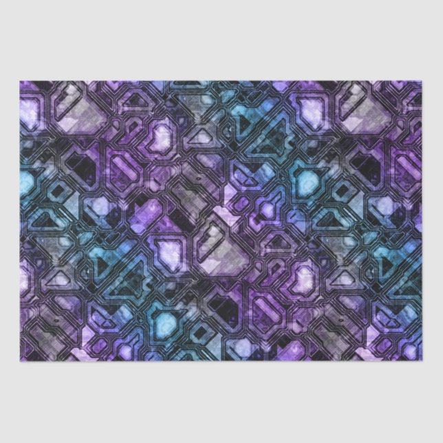 Papel De Seda Circuitos gemstone - astro-shadow: (Frente )