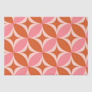 Papel De Seda Círculo de meio século estoura-se rosa e laranja