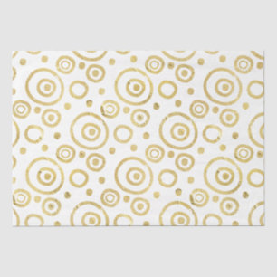 Papel De Seda Círculo Dourado e branco moderno com brilho na mão