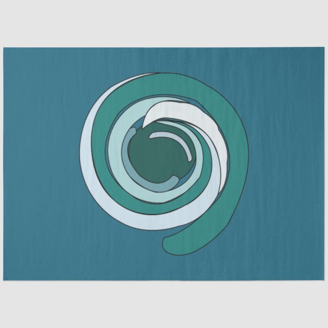 Papel De Seda Círculo Geométrico Moderno (Frente )