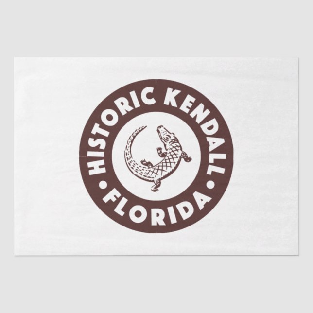 Papel De Seda Círculo Kendall da Flórida - Castanho (Frente )